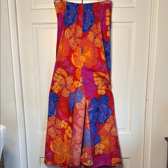Live 4 Truth Vibrant Orange Red and Blue Wide Palazzos Leg with Split Sides - Picture 7 of 10